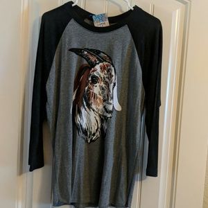 Goat baseball style shirt